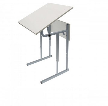 Стол ученический 1-местный с рег. столешницей 5-7 ростовая группа  600 х 500 х 700-820мм