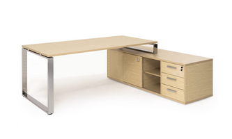 Стол на оп.тумбе L209 хром