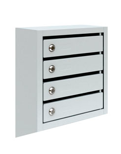 Металлический четырехсекционный почтовый ящик ПМ-4