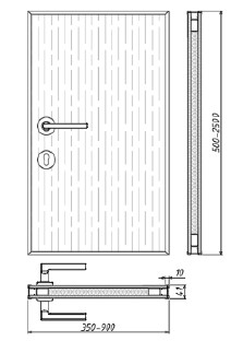 Дверной блок с глухим полотном ЛДСП