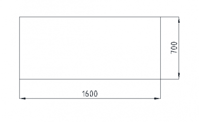 Столешница стола "прямого" V-1.2.1С