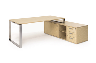 Стол на оп.тумбе L229 хром