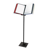 Демосистема напольная металлическая с 10 цветными панелями А4, черная, BRAUBERG "SOLID", 236723