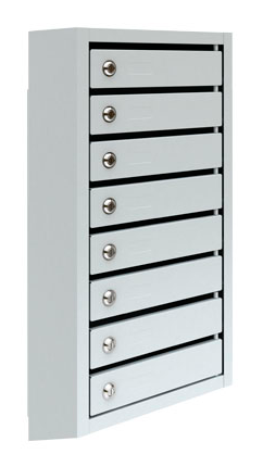 Металлический четырехсекционный почтовый ящик ПМ-8