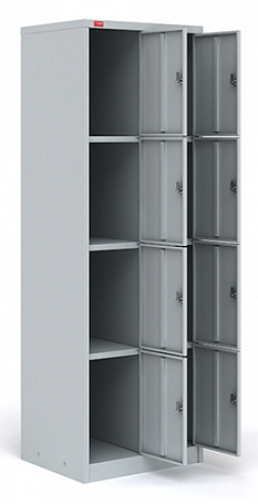 Двухсекционный металлический шкаф для сумок ШРМ-28