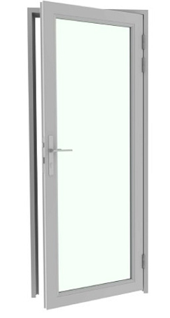 Дверной блок с одним стеклом