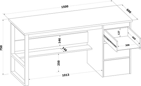 Стол компьютерный СПМ-214