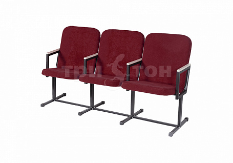Театральные кресла Рим 1М (3-х местн.) (черн. муар)