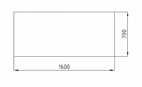 Столешница стола "прямого" V-1.2.1С