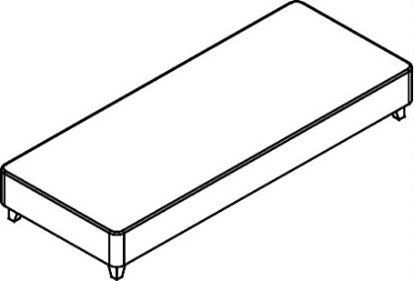 Кровать Бокс спринг с темными опорами BSD 820 MUAR